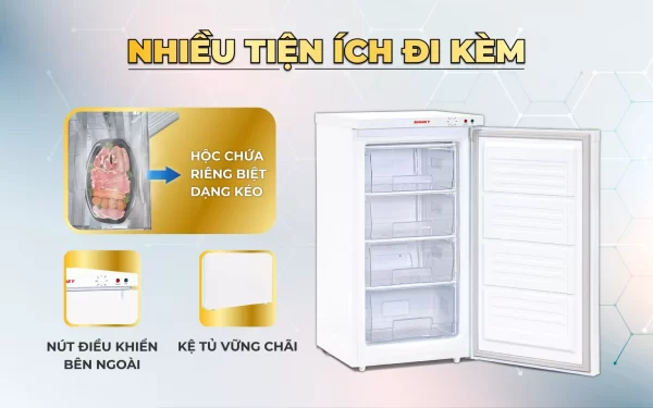 Tủ đông đứng Sanaky VH-160VD 118 lít