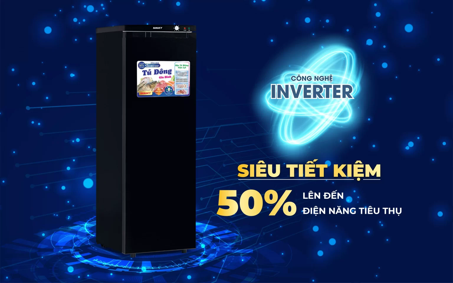 tu-dong-sanaky-vh-230vd3-inverter-tiet-kiem-dien Công nghệ inverter tiết kiệm điện tới 50% trên tủ đông VH-230VD3