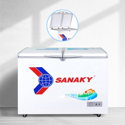 sanaky vh 2899a1 hai canh mo - Tủ đông Sanaky VH-2899A1 235 lít Với thiết kế 2 cánh mở tiện lợi