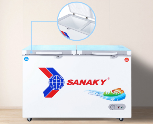 tu dong sanaky vh 3699w2kd long tu coi phang - Tủ đông Sanaky VH-3699W2KD 260 lít Tủ đông Sanaky 260 lít VH-3699W2KD có lòng tủ côi phẳng hạn chế đóng tuyết